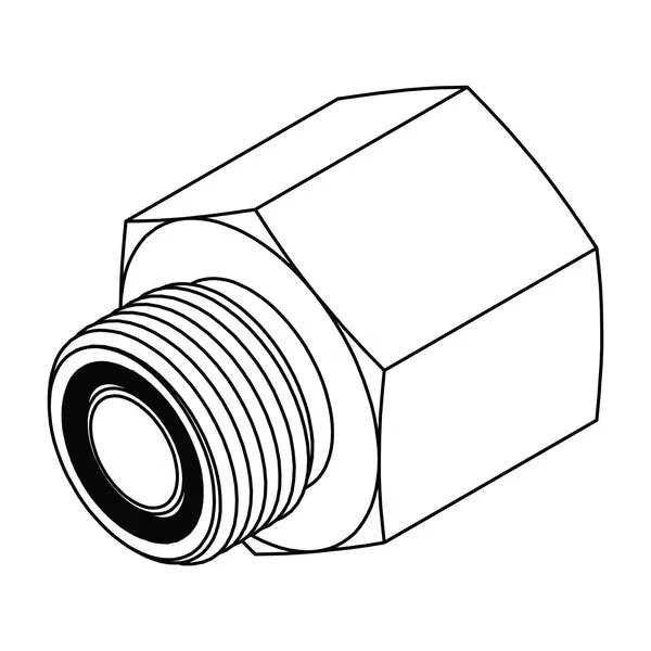 Hydraulic Fitting-Steel10MORFS-08FP, Tompkins, Mfr#: FF2405-10-08